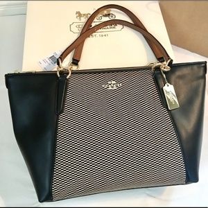 Authentic Coach Legacy Jaquard Ava Tote w/ leather